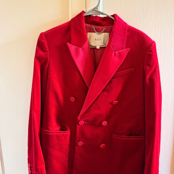 A.L.C. Women's Red velvet Blazer - Picture 1 of 4